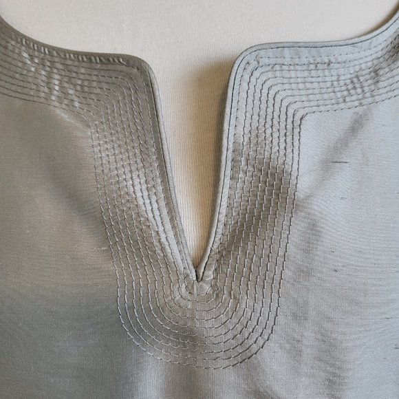 J Crew Grey/Silver Silk Shift Dress - Picture 4 of 7